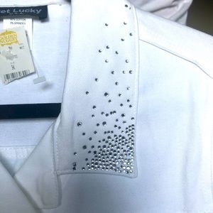 Golden nugget Get lucky u.s.a white jacket